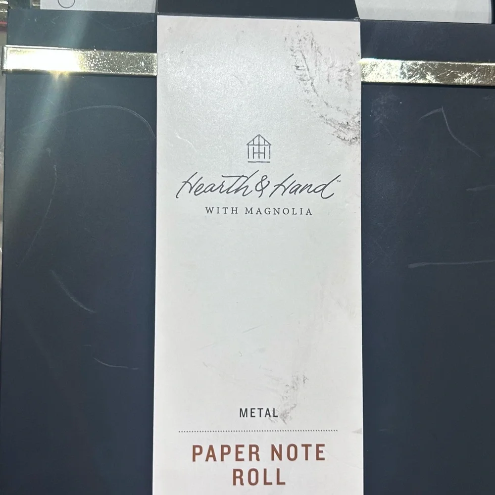 Hearth & Hand Magnolia Paper Note Roll Black Gold Finish Joana Gaines farmhouse